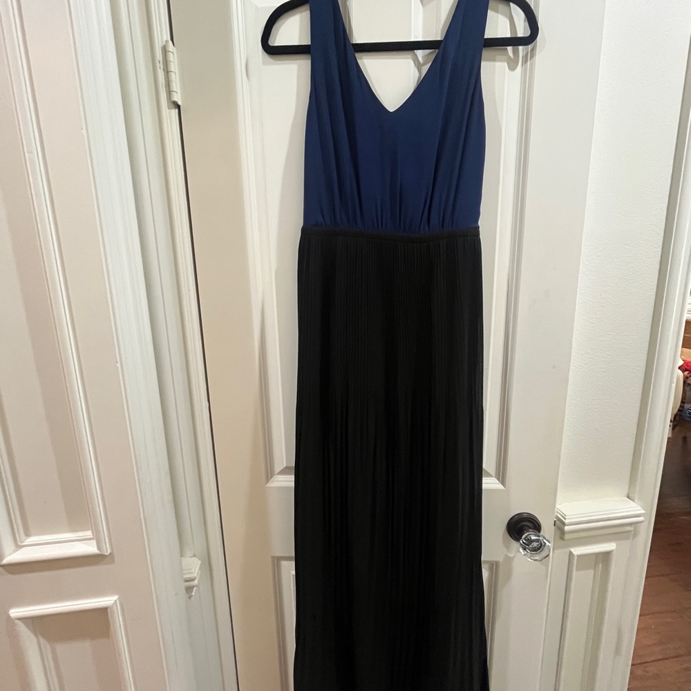 Elegant Blue and Black Maxi Dress Madewell Broadway & Brome brand